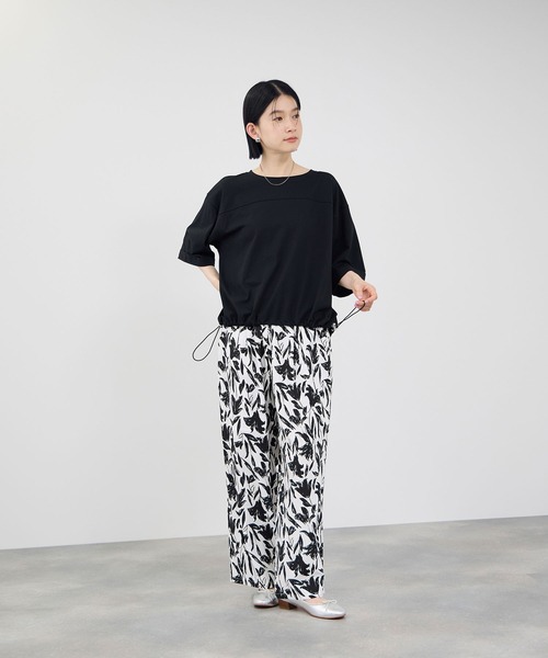 Mac-House（マックハウス）の「【Idnes / イドネス】裾ドロスト ドルマンプルオーバー  カットソー（Tシャツ/カットソー・レディース・ブラック/グレイッシュベージュ/ブラウン・FREE）」の21枚目の写真