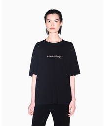 【A|X アルマーニ エクスチェンジ】エンブロイダリーロゴ 半袖クルーネックTシャツ/BOY BOXY