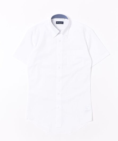 TOKYO SHIRTS(トウキョウシャツ)の「【吸水速乾】 形態安定ノンアイロン ボタンダウン 半袖ビジネスワイシャツ(ビジネスシャツ・メンズ・ホワイト・首回り41cm/首回り39cm/首回り42cm/首回り43cm/首回り37cm)」の6枚目の写真