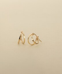 K10フラットダブルフープピアス