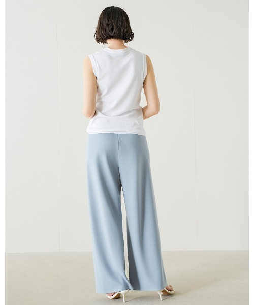 DoCLASSE( ドゥクラッセ)の「ストレッチバイアス・セミワイド/68cm(その他パンツ・レディース・オフホワイト/グレイッシュブルー・13/11/9)」の9枚目の写真