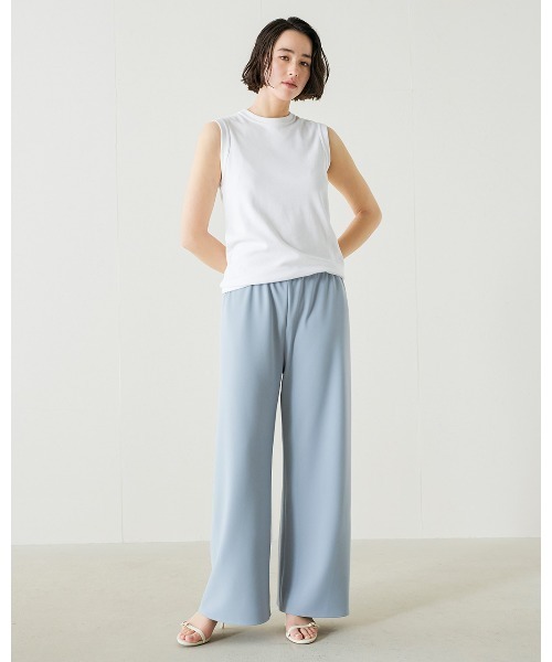 DoCLASSE( ドゥクラッセ)の「ストレッチバイアス・セミワイド/68cm(その他パンツ・レディース・オフホワイト/グレイッシュブルー・13/11/9)」の10枚目の写真