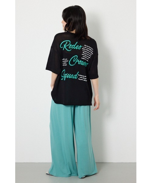 RODEO CROWNS WIDE BOWL(ロデオクラウンズワイドボウル)の「Vネックメッセージロゴニットトップス(その他トップス・レディース・ライトブルー/ピンク/オフホワイト/ブラック・FREE)」の22枚目の写真
