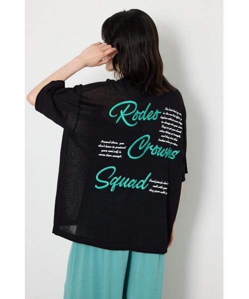 RODEO CROWNS WIDE BOWL(ロデオクラウンズワイドボウル)の「Vネックメッセージロゴニットトップス(その他トップス・レディース・ライトブルー/ピンク/オフホワイト/ブラック・FREE)」の17枚目の写真