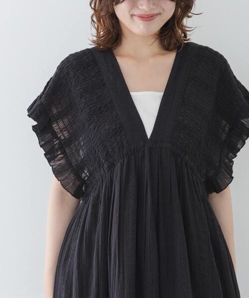 URBAN RESEARCH Sonny Label(アーバンリサーチサニーレーベル)の「楊柳ドビーシャーリングワンピース(ワンピース・レディース・ブルー/ブラック/レッド・FREE)」の18枚目の写真