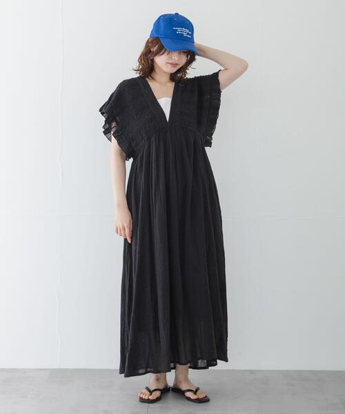 URBAN RESEARCH Sonny Label(アーバンリサーチサニーレーベル)の「楊柳ドビーシャーリングワンピース(ワンピース・レディース・ブルー/ブラック/レッド・FREE)」の22枚目の写真