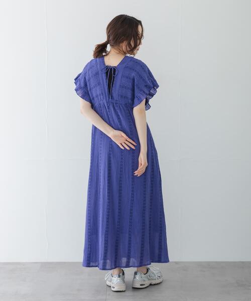 URBAN RESEARCH Sonny Label(アーバンリサーチサニーレーベル)の「楊柳ドビーシャーリングワンピース(ワンピース・レディース・ブルー/ブラック/レッド・FREE)」の7枚目の写真