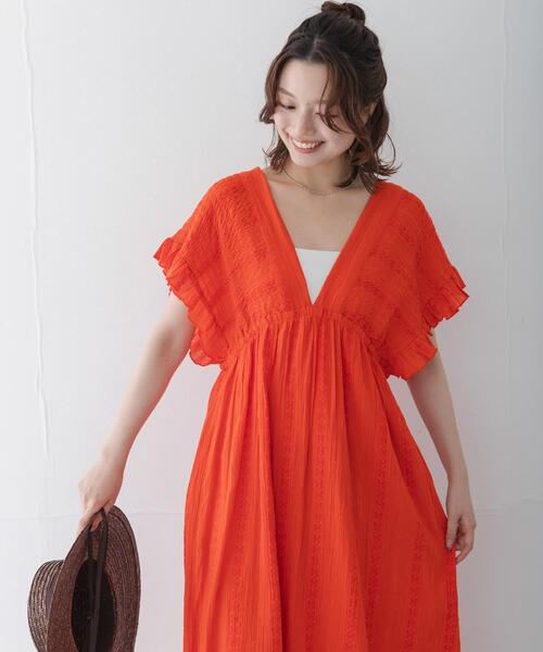 URBAN RESEARCH Sonny Label(アーバンリサーチサニーレーベル)の「楊柳ドビーシャーリングワンピース(ワンピース・レディース・ブルー/ブラック/レッド・FREE)」の16枚目の写真