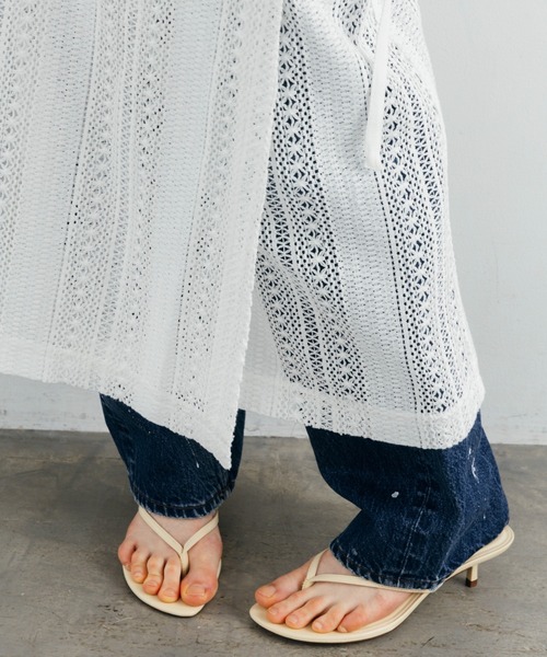 CREDONA(クレドナ)の「SHEER WRAP SKIRT/シアーラップスカート(スカート・レディース・ホワイト/ブラック・FREE)」の8枚目の写真