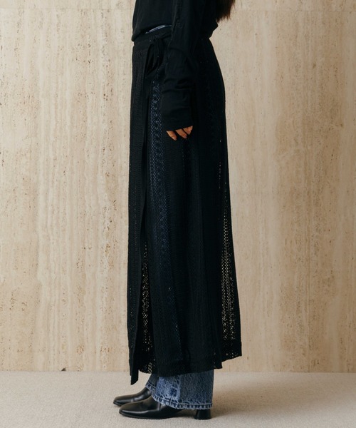 CREDONA(クレドナ)の「SHEER WRAP SKIRT/シアーラップスカート(スカート・レディース・ホワイト/ブラック・FREE)」の18枚目の写真