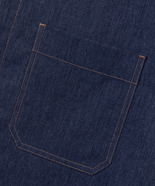 MINDBRIDGE（マインドブリッジ）の「[COUTURE]リネン混紡デニムライクオーバーサイズ半袖シャツ（シャツ/ブラウス・メンズ・インディゴブルー・100/110/95/105）」の8枚目の写真