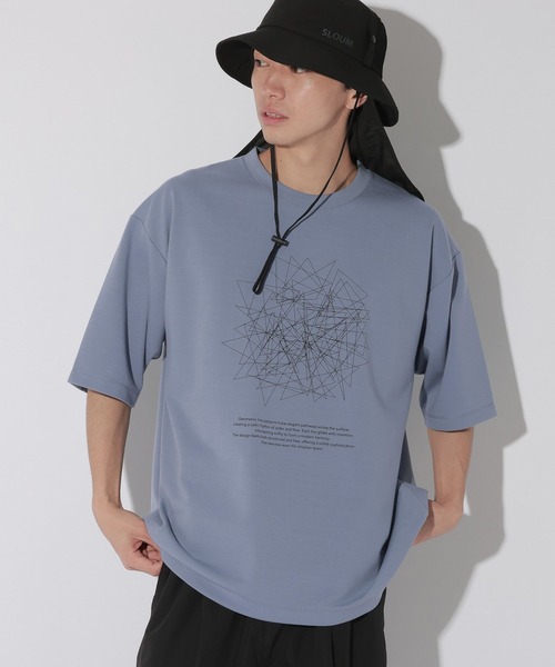 LAKOLE(ラコレ)の「ジオラインアートプリントT / 672895(Tシャツ/カットソー・メンズ・ホワイト/ブルー・MEDIUM/LARGE)」の17枚目の写真