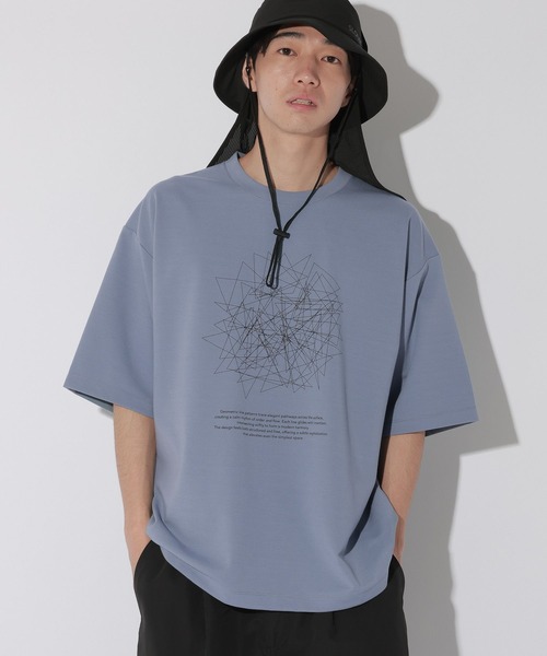 LAKOLE(ラコレ)の「ジオラインアートプリントT / 672895(Tシャツ/カットソー・メンズ・ホワイト/ブルー・MEDIUM/LARGE)」の19枚目の写真