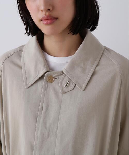 YLEVE（イレーヴ）の「YLEVE / COTTON BREND CHAMBRAY COAT（ダウンジャケット/コート・レディース・ベージュ/ブルー・0/1）」の7枚目の写真