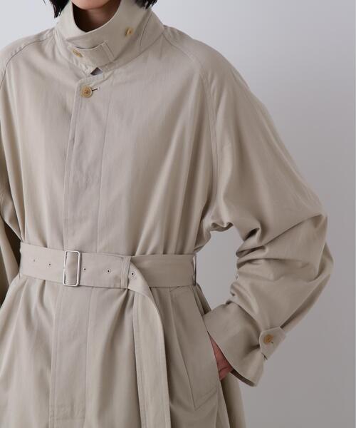 YLEVE（イレーヴ）の「YLEVE / COTTON BREND CHAMBRAY COAT（ダウンジャケット/コート・レディース・ベージュ/ブルー・0/1）」の9枚目の写真