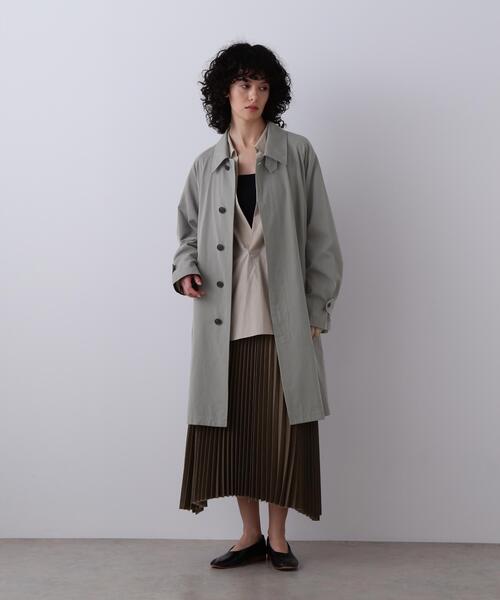 YLEVE（イレーヴ）の「YLEVE / COTTON BREND CHAMBRAY COAT（ダウンジャケット/コート・レディース・ベージュ/ブルー・0/1）」の14枚目の写真