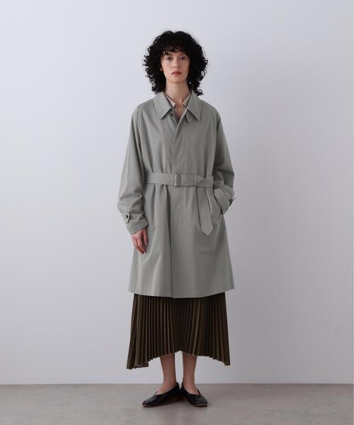 YLEVE（イレーヴ）の「YLEVE / COTTON BREND CHAMBRAY COAT（ダウンジャケット/コート・レディース・ベージュ/ブルー・0/1）」の15枚目の写真