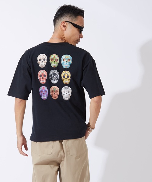 En serio TOKYO(エンソリオトーキョー)の「【SIDEWAYSTANCE】カラフルスカル半袖Tシャツ 70804(Tシャツ/カットソー・メンズ・ブラック/ホワイト・LARGE/SMALL)」の12枚目の写真