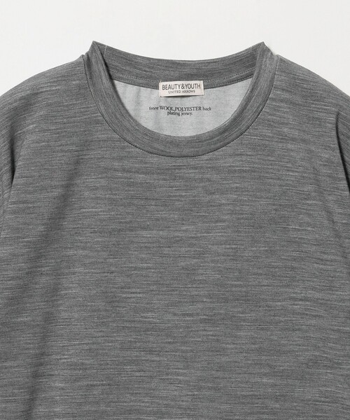 BEAUTY&YOUTH UNITED ARROWS(ビューティーアンドユースユナイテッドアローズ)の「ウール テクスチャード クルーネック Tシャツ(Tシャツ/カットソー・メンズ・ダークグレー/ブラック/ベージュ・M/XL/L/S)」の13枚目の写真