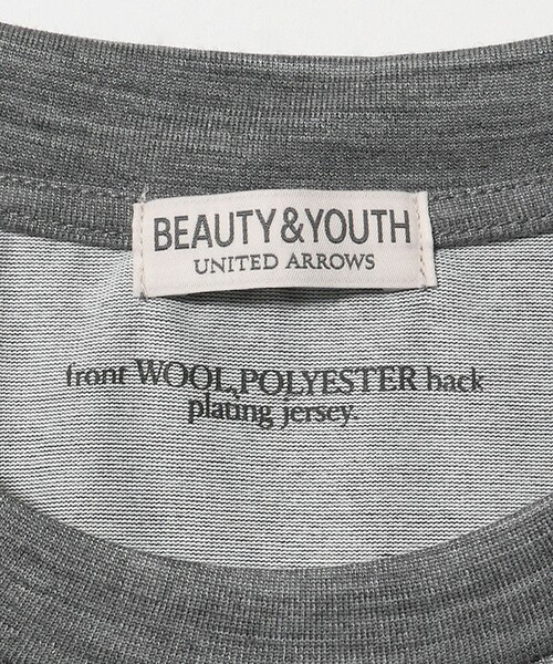 BEAUTY&YOUTH UNITED ARROWS(ビューティーアンドユースユナイテッドアローズ)の「ウール テクスチャード クルーネック Tシャツ(Tシャツ/カットソー・メンズ・ダークグレー/ブラック/ベージュ・M/XL/L/S)」の10枚目の写真