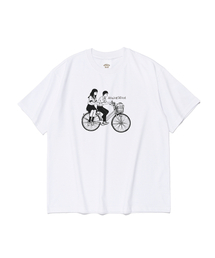 メモリーズライディンググラフィック半袖Tシャツ(ホワイト)