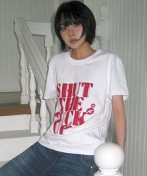 SCALLYWAG | LIPS クロップTシャツ[ホワイト](Tシャツ/カットソー)