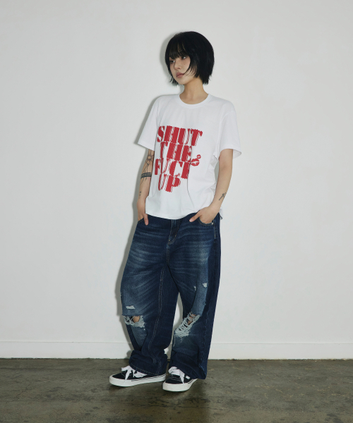 SCALLYWAG（スカリーワグ）の「LIPS クロップTシャツ[ホワイト]（Tシャツ/カットソー・レディース・その他・MEDIUM/LARGE/SMALL）」の9枚目の写真