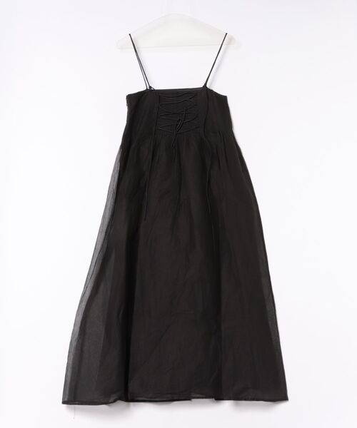 Marilyn Moon(マリリンムーン)の「sheer starched cotton 2way cami skirt(スカート・レディース・オフホワイト/ブラック/オリーブ・FREE)」の4枚目の写真