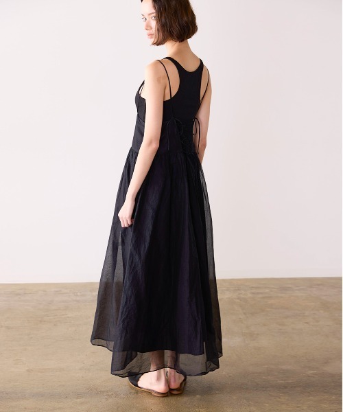 Marilyn Moon(マリリンムーン)の「sheer starched cotton 2way cami skirt(スカート・レディース・オフホワイト/ブラック/オリーブ・FREE)」の10枚目の写真