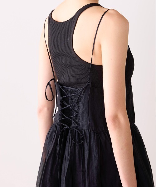Marilyn Moon(マリリンムーン)の「sheer starched cotton 2way cami skirt(スカート・レディース・オフホワイト/ブラック/オリーブ・FREE)」の11枚目の写真