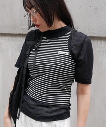 border cup in american sleeve tank