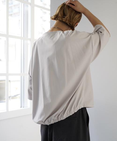 JOURNAL STANDARD LUXE(ジャーナルスタンダード ラックス)の「トリコットバルーンプルオーバー(Tシャツ/カットソー・レディース・ライトグレー/ブラック・FREE)」の2枚目の写真