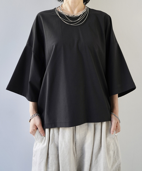JOURNAL STANDARD LUXE(ジャーナルスタンダード ラックス)の「トリコットバルーンプルオーバー(Tシャツ/カットソー・レディース・ライトグレー/ブラック・FREE)」の1枚目の写真
