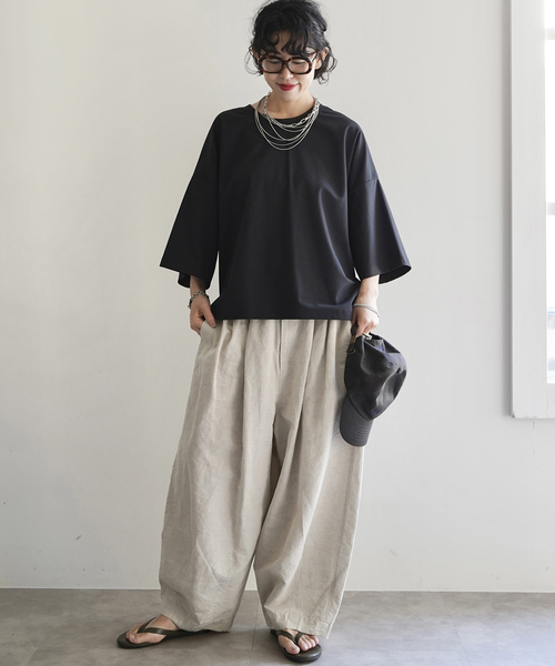 JOURNAL STANDARD LUXE(ジャーナルスタンダード ラックス)の「トリコットバルーンプルオーバー(Tシャツ/カットソー・レディース・ライトグレー/ブラック・FREE)」の3枚目の写真