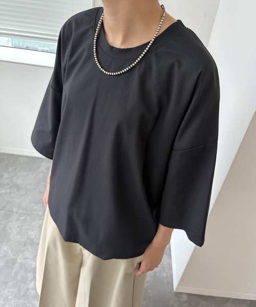 JOURNAL STANDARD LUXE(ジャーナルスタンダード ラックス)の「トリコットバルーンプルオーバー(Tシャツ/カットソー・レディース・ライトグレー/ブラック・FREE)」の6枚目の写真
