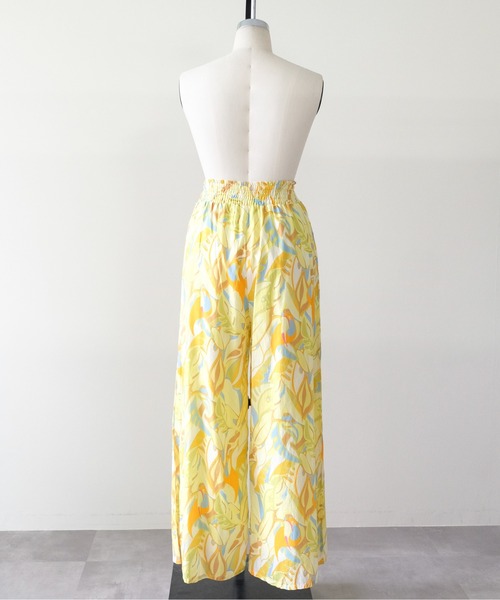 DOLLUPOOPS(ドールアップウップス)の「Botanical Bird Smocked Waist Easy Pants(ボタニカルバードウエストシャーリングイージーパンツ)(その他パンツ・レディース・イエロー/ブルー・FREE)」の18枚目の写真