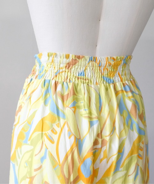 DOLLUPOOPS(ドールアップウップス)の「Botanical Bird Smocked Waist Easy Pants(ボタニカルバードウエストシャーリングイージーパンツ)(その他パンツ・レディース・イエロー/ブルー・FREE)」の16枚目の写真