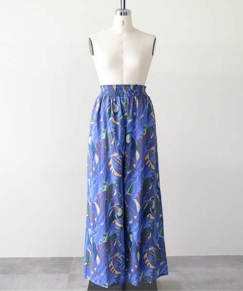 DOLLUPOOPS(ドールアップウップス)の「Botanical Bird Smocked Waist Easy Pants(ボタニカルバードウエストシャーリングイージーパンツ)(その他パンツ・レディース・イエロー/ブルー・FREE)」の20枚目の写真