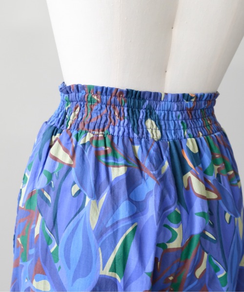 DOLLUPOOPS(ドールアップウップス)の「Botanical Bird Smocked Waist Easy Pants(ボタニカルバードウエストシャーリングイージーパンツ)(その他パンツ・レディース・イエロー/ブルー・FREE)」の19枚目の写真