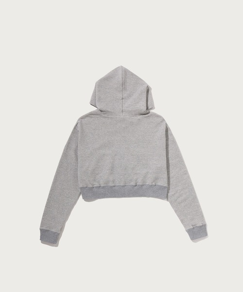 A BATHING APE（アベイシングエイプ）の「APE HEAD ONE POINT CROPPED ZIP HOODIE（パーカー・レディース・グレー/アイボリー・SMALL/MEDIUM）」の4枚目の写真