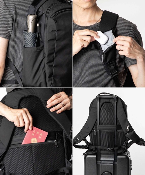 pacsafe(パックセーフ)の「【Pacsafe / パックセーフ】Pacsafe V 26L Tour Backpack / ツアー バックパック リュック 防犯機能(バックパック/リュック・メンズ・ブラック・FREE)」の5枚目の写真