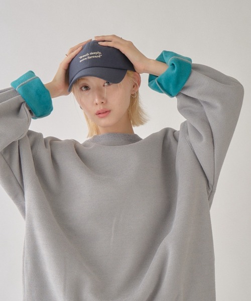 DISCUS(ディスカス)の「【DISCUS】別注インレイ裏シャギープルオーバー(Tシャツ/カットソー・レディース・ブルー/グレー/ブラウン/アイボリー・LARGE/MEDIUM)」の2枚目の写真