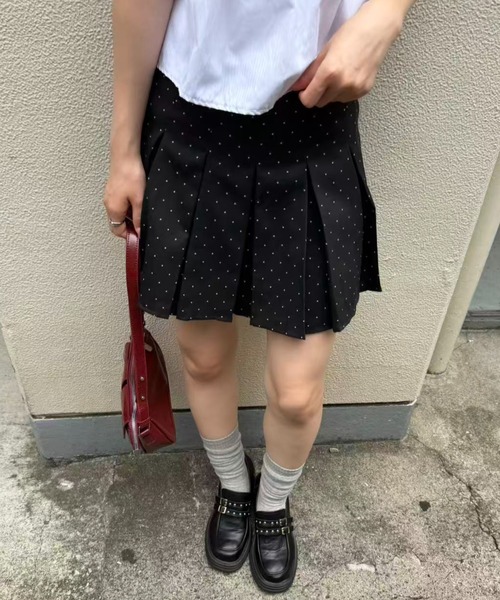 mebole（メボレ）の「dot box pleated mini skirt（スカート・レディース・ブラック・SMALL/MEDIUM）」の18枚目の写真