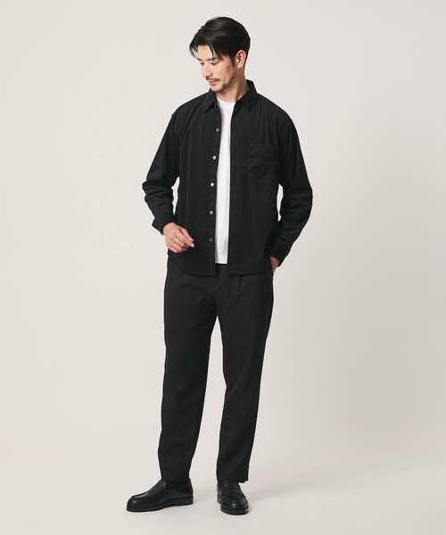 BEAUTY&YOUTH UNITED ARROWS(ビューティーアンドユースユナイテッドアローズ)の「【WEB限定 WARDROBE SMART】 ウールライク ステルスポケット 1P セミワイド パンツ(その他パンツ・メンズ・ダークグレー/ブラック・S/M/L/XL)」の4枚目の写真