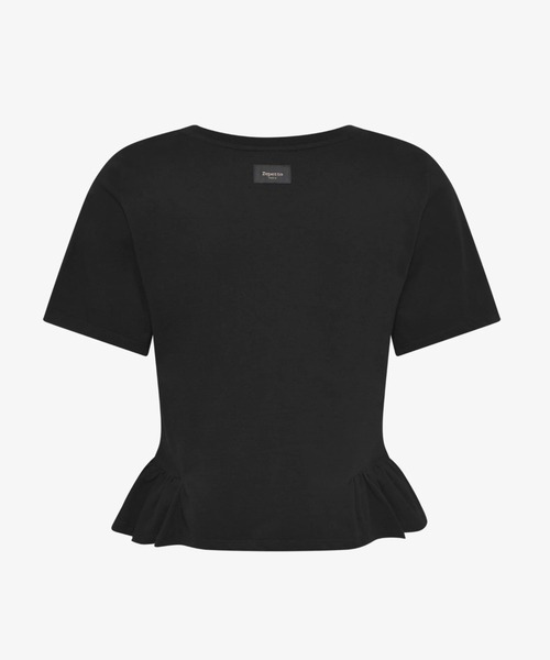 Repetto（レペット）の「プリーテッド Tシャツ / S0801（Tシャツ/カットソー・レディース・ブラック・SMALL）」の2枚目の写真