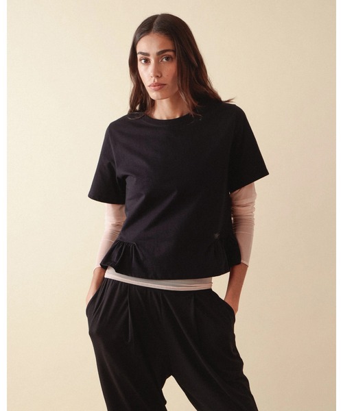 Repetto（レペット）の「プリーテッド Tシャツ / S0801（Tシャツ/カットソー・レディース・ブラック・SMALL）」の3枚目の写真