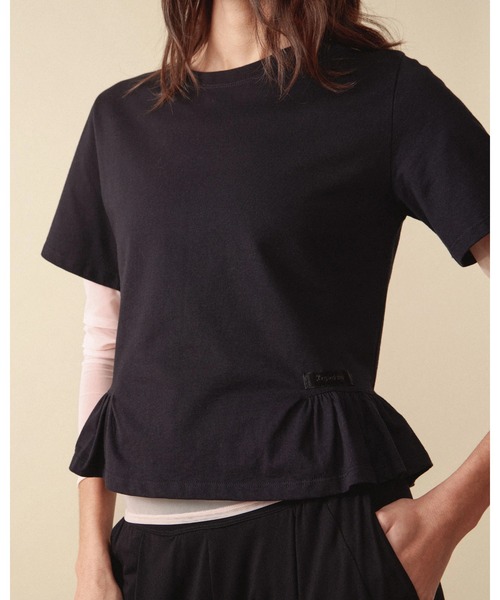 Repetto（レペット）の「プリーテッド Tシャツ / S0801（Tシャツ/カットソー・レディース・ブラック・SMALL）」の4枚目の写真