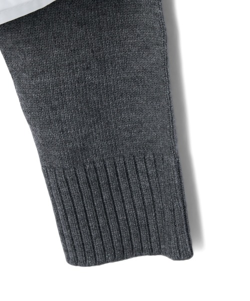 mic by Olu.（ミックバイオルドット）の「＜ ZOZOTOWN限定 ＞ペプラムポロニットトップス（ニット/セーター・レディース・ブラック/グレー・FREE）」の15枚目の写真