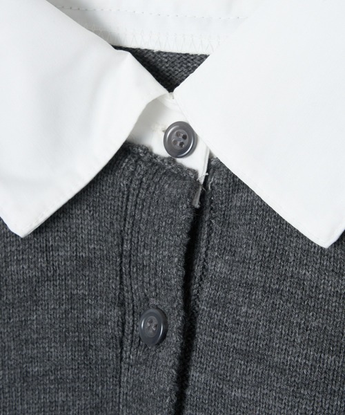 mic by Olu.（ミックバイオルドット）の「＜ ZOZOTOWN限定 ＞ペプラムポロニットトップス（ニット/セーター・レディース・ブラック/グレー・FREE）」の17枚目の写真
