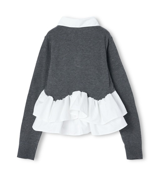 mic by Olu.（ミックバイオルドット）の「＜ ZOZOTOWN限定 ＞ペプラムポロニットトップス（ニット/セーター・レディース・ブラック/グレー・FREE）」の19枚目の写真